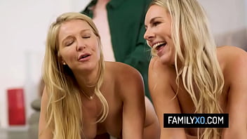 Milf stepsisters threesome sex with stepson - Laura Bentley, Bunny Madison