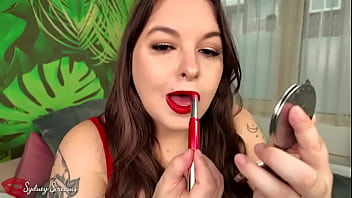 Wife&#039_s Lipstick Kissing Surprise - Your Wife Sydney Screams Found Your Lipstick Fetish Porn and Surprises You With Your Own Experience - Lipstick Kissing, POV Kissing, Housewife