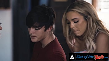 OUT OF THE FAMILY - Horny MILF Has Threesome With Her Stepfamily