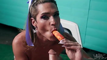 TRANS ANGELS - Kalli Grace Gets Double The Pleasure With Jayden Marcos And A Popsicle At The Ice Cream Parlor
