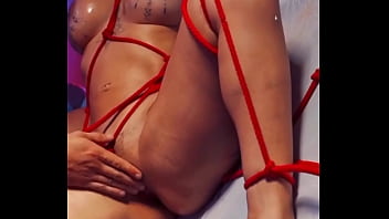 Hot bondage sex session with Silvana Lee getting her pussy oiled up and tight for Brian Evansx