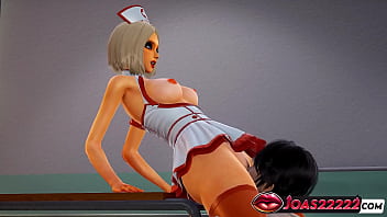Nurse in a Sexy Dress 3D Hentai - Big Tits Play, Cunnilingus With Moanings, Anal Vibrator Masturbation Leading to a Squirt Animation