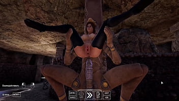 A mysterious statue in a cave turned Lara around and made a new cave out of her butt. 3D Hentai Animation Game