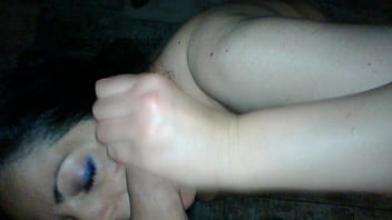 Blowjob ends with hot cum on my face