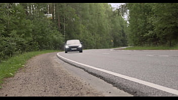 Sexy hitchhiker Eva Lexx got her first anal sex with a stranger who fucked her hard in the ass FLX006P01