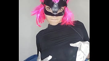 Discover my pleasure with my kitty mask and big tits