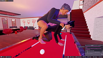 Starring Jerri Khan - hard pooltable fuck by secretary and her boss