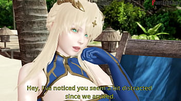 Kasumi gives me a Blowjob in a public beach | Fking3-D chapter 9 | Full &amp_ Pov version on Sheer &amp_ PTRN: Fantasyking3