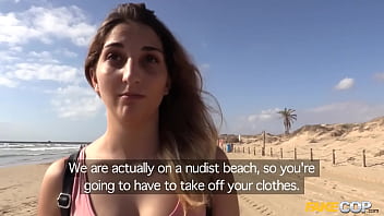 I Found Her on a NUDIST BEACH and Fucked her - Fake Cop
