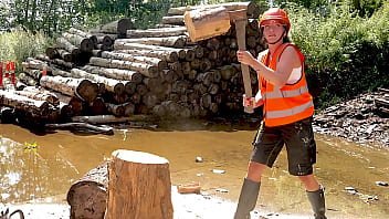 Cocky Stepsis Proves She Can Chop Wood And Milk StepDaddy Dry