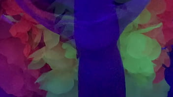 Sucking his dick under blue light - photos