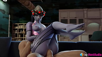 Widowmaker'_s Anal ASMR (3d animation with sounds) overwatch, ass fuck, big dick