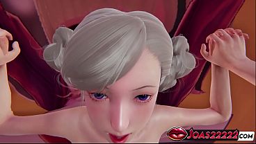 Sexy Rose Anime E-Girl in Pantyhose 3D Hentai - Cowgirl POV Sex, Missionary Press Pose Featuring Close-Up Pussy Views, and Intense Jumping on Big Dick Ending with Creampie