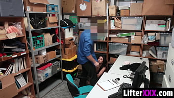 Teen Panties to The Side Before Slamming His Cock Deep Into Her Wet Employee Pussy - Lifterxxx