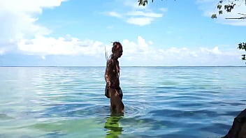 Fishing with harpoon