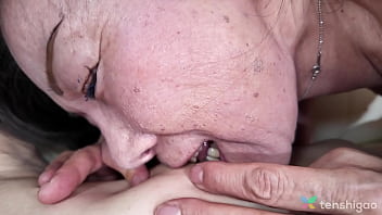 Mature Japanese brunette Jun Shiramine excites a man for sex on the floor.