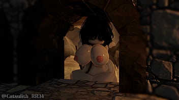 Pounding the dragon girl across the whole castle~ | Sex with a follower (60) | Part 3/3