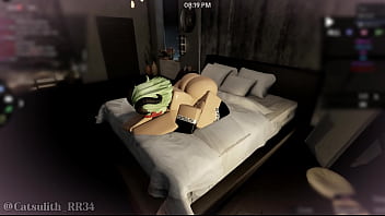 Green hair girl plays with my cock then rides it | Sex with a follower (65) | Part 1/2