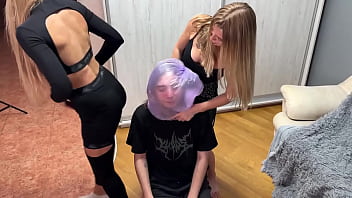 Farts Chamber For Loser From Two Perverted Mistresses