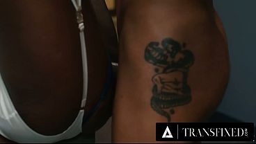 TRANSFIXED - T-Girl Lola Morena DISCIPLINED By Femdom Boss Ana Foxxx After Office Dickprint Mishap!