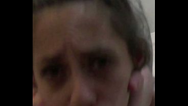 Candie Cross naked &amp_ prone, camera staring back as I fuck her deep then paint her face white