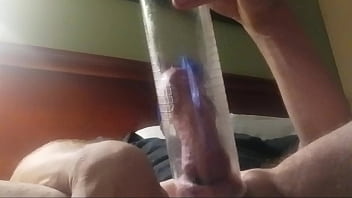 Penis pump in action