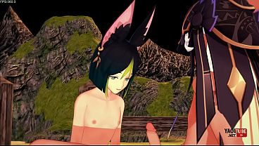 Genshin Impact Yaoi - Thignari &amp_ Cyno Jerkoff and bareback - Asian Japanese Manga Anime Game Gay Porn