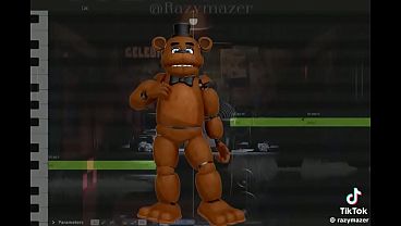 Stepbrother touches Freddy while miku plays on the background