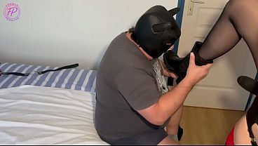 French Pegging &ndash_ A subscriber came to be humiliated and fucked hard with a deep strap-on