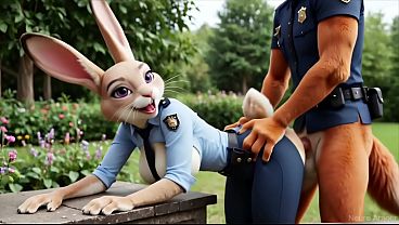 Furry Zootopia: Judy Hopps and Nick Wilde - Сunning Fox Fucks Bunny after work