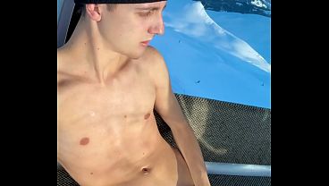 Public Ski Gondola Jerk Off