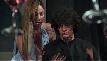 My boss ends up getting me into a delicious threesome with his wife after finishing a work meeting.