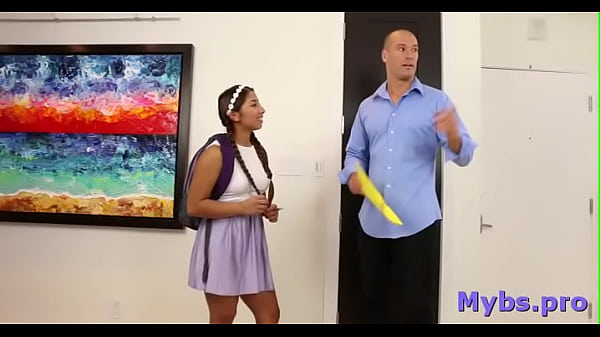 Sexy maid Monica cannot wait to start sex