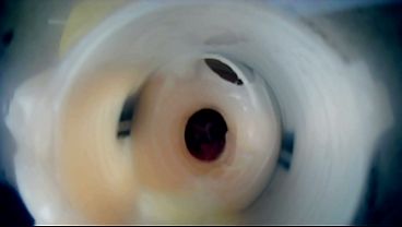 ma bite PULSE &agrave_ l'_int&eacute_rieur vue endoscopique - 2 cum - double cum crampie - intern camera