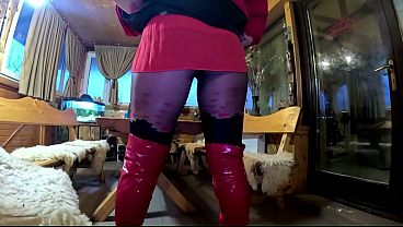 Cigar Blowjob &amp_ Ripped Pantyhose &ndash_ Pussy Massage &amp_ Cum on My Downjacket