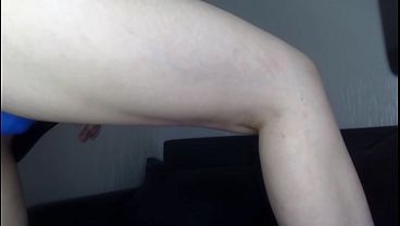 Horny secretary masturbates on her boss