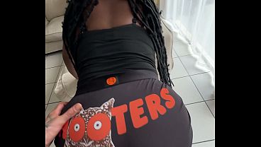 Ripped a Small Hole in my Booty Shorts and Got a Creampie