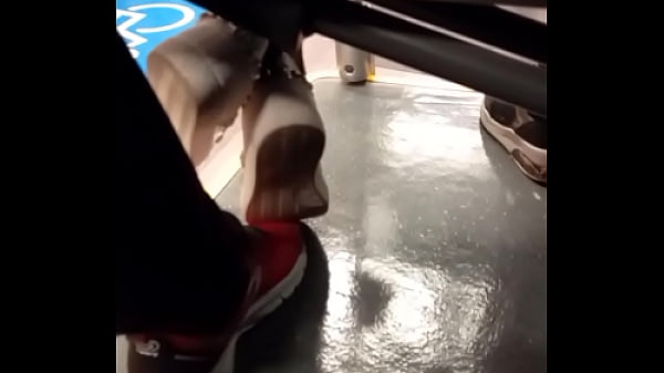 candid unknown trampling in BUS. Full video 10min...