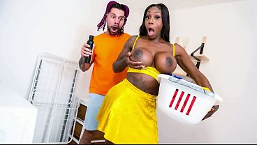 He Couldn'_t Resist Her Big Titties and Tight Pussy in the Laundry Room