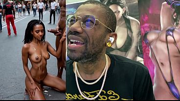 Beautiful Tan Tits Whore Getting Double Penetrated, Public Cum Covering An Ebony Slut, Cum Covered Milf, Tight Bald Pussy POV Dildo Fucking, AI Generated