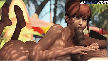 Dva sloppy Beach BBC suck