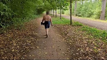 A busty milf public flashing