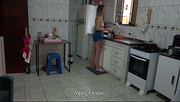 Maid gets naked while working at the boss'_s request.