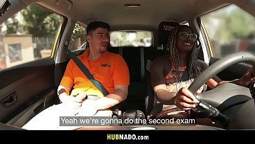 Busty Student'_s Driving Lesson Turns Into a Wild Ride