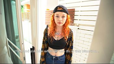 Punished the courier for being late and fucked her right on the table.