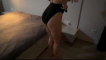 Caught peeking at my roommate - she punished me with a blowjob and took my load on her stomach