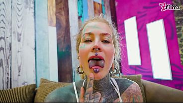 White Lingerie Anal Queen Masturbates Hard &ndash_ Tattoos &amp_ Heels Edition