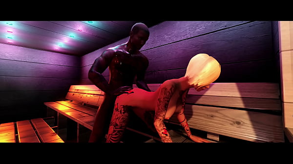 Nicole Grace sucks and fucks big black cock in the sauna