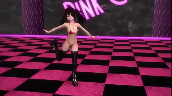 mmd kurumi pink cat