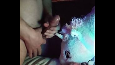 Hot guy sprays huge load on friends unicorn